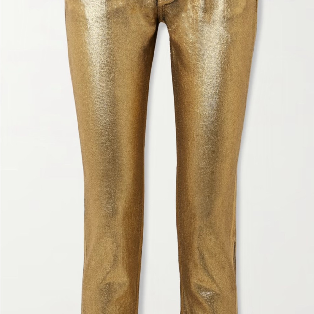 Ralph Lauren Purple Label Metallic Gold Pants